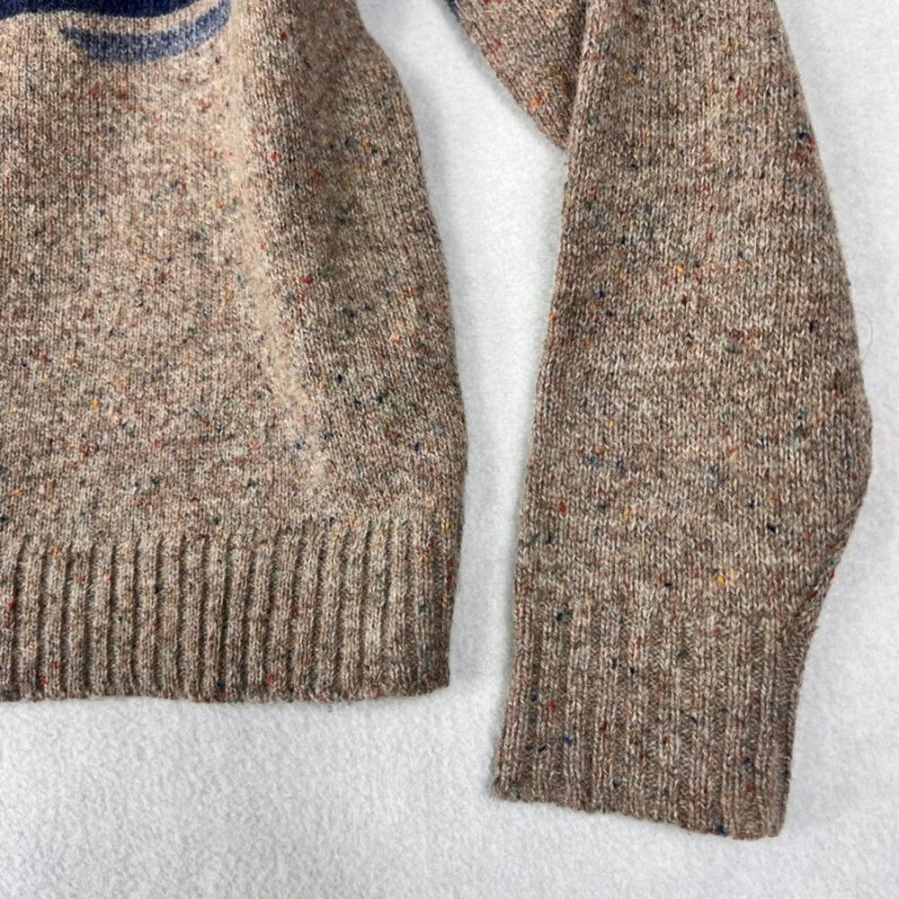 Vintage Robert Bruce Sweater Mens M Wool Red Blue Geometric Pattern Heavyweight - Picture 6 of 13